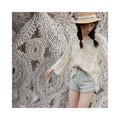 Manufacture 100% Cotton White Rope Guipure Crochet Embroidery Lace Fabric for Shits&Cardigan