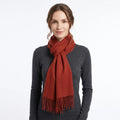 Warm 100% Merino Wool Scarf Soft Winter Lambswool Muffler Pashmina Shawl for Women and Men