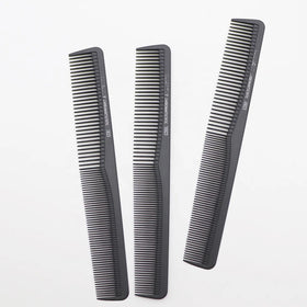 Beautytec Professional Salon Hairdressing Tool Custom Black Heat Resistant Teasing Carbon Double Teeth Comb