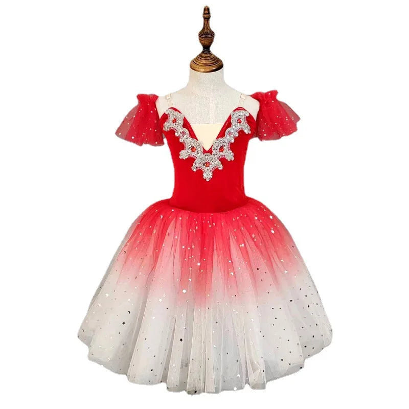 Children's Ballet Skirt Practice Dress Dance Pompous Gauze Tutu Female Princess Performance