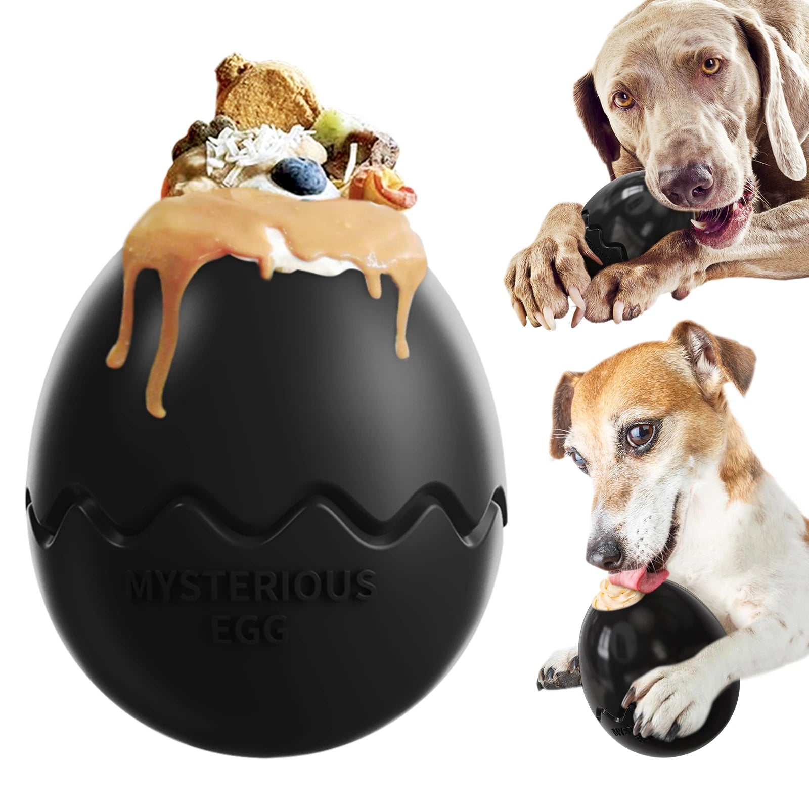 Accesorios Para Mascotas Unique Dinosaur Egg Shape Pet Toys for Animals Teeth Cleaning Fillable Slow Feeder Pet Dog Chew Toy