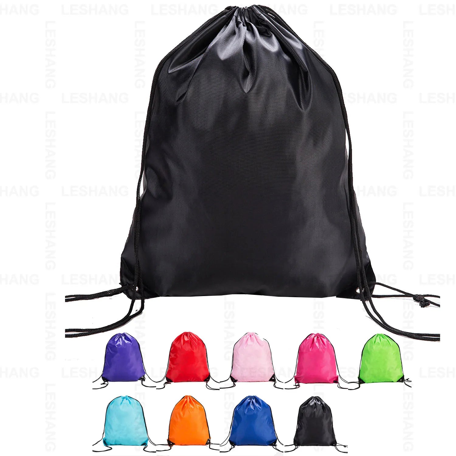 New Reusable Tropical Waterproof String Gym Bags Custom Printed Logo Backpack Polyester Drawstring Bags for Outdoor