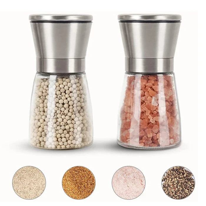 Kitchen Use Pepper Mill Himalayan Salt Glass Seasoning Grinder