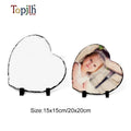 Topjlh Sublimation Blank Photo Rocks Wholesale Heart Shaped Slate for Custom Logo Printing (Wedding/Anniversary Gift)