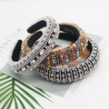 HOVANCI Baroque Bling Full Diamond Crystal Rhinestone Headband Colorful Rhinestone Headband Hairband Jewelry