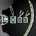 Classic 3 Piece Necklace Earrings Ring Jewellery Set AAA Cubic Zirconia Diamond Women Wedding Bridal Jewelry Sets