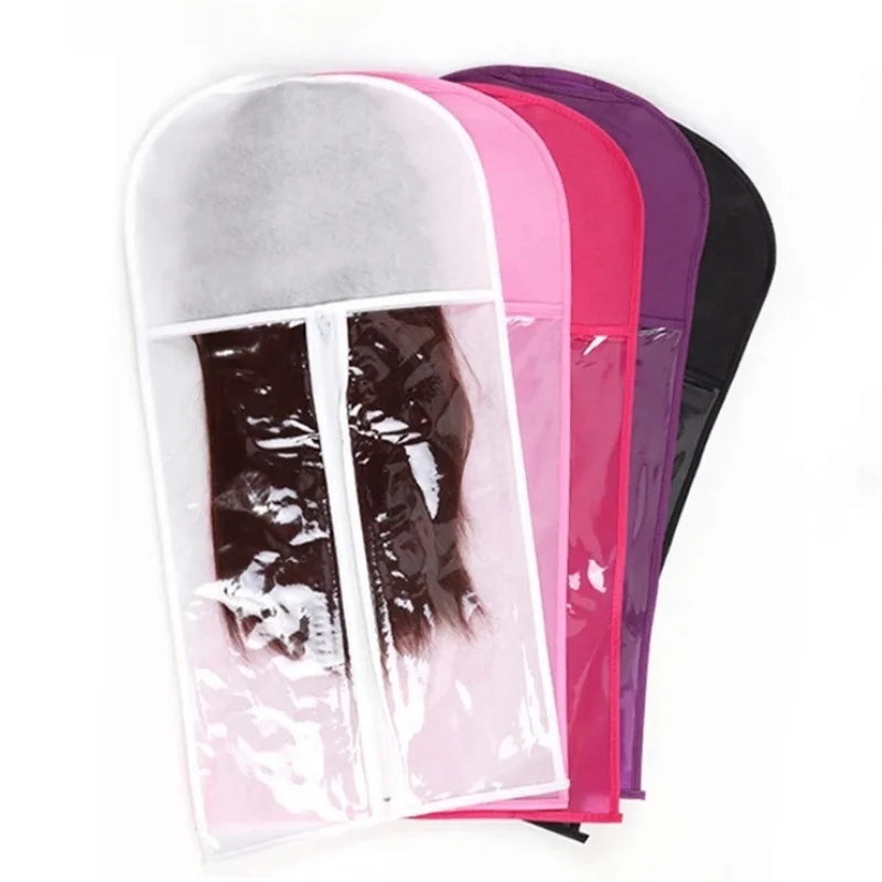 Fashion Wig Storage Bags Dust-proof Portable 29*60cm Transparent Wig Bag Home Portable Dust-proof Bag