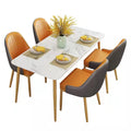 dining table and chair set for 6 comedor 6 sill white marble table top modern marble gold dining table