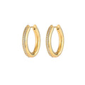 New Arrival Stainless Steel Earring Dainty 18k Gold Plated Zircon Hoop Earrings