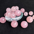 Wholesale Mini Natural Rose Quartz Sphere With Star Light Healing Stones