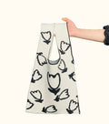 Women's Fashion Autumn Winter Black and White Grid Bags Small Knitted Tote Handbags Bag
