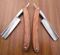 Classic Rosewood Salon Barber Edge razor Stainless Steel Cut Throat Shaving razor Blades Barber Straight razor