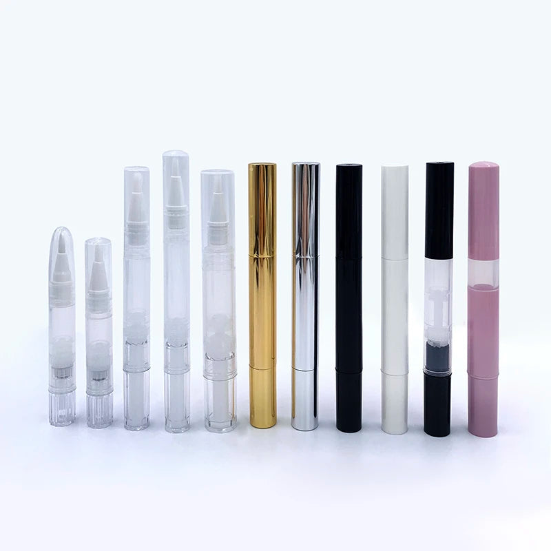 1ml 2ml 3ml 4ml 5ml Custom Logo Empty Twist up Lip Gloss Pen Cosmetic Container Oil Nail Brush Twist Pen