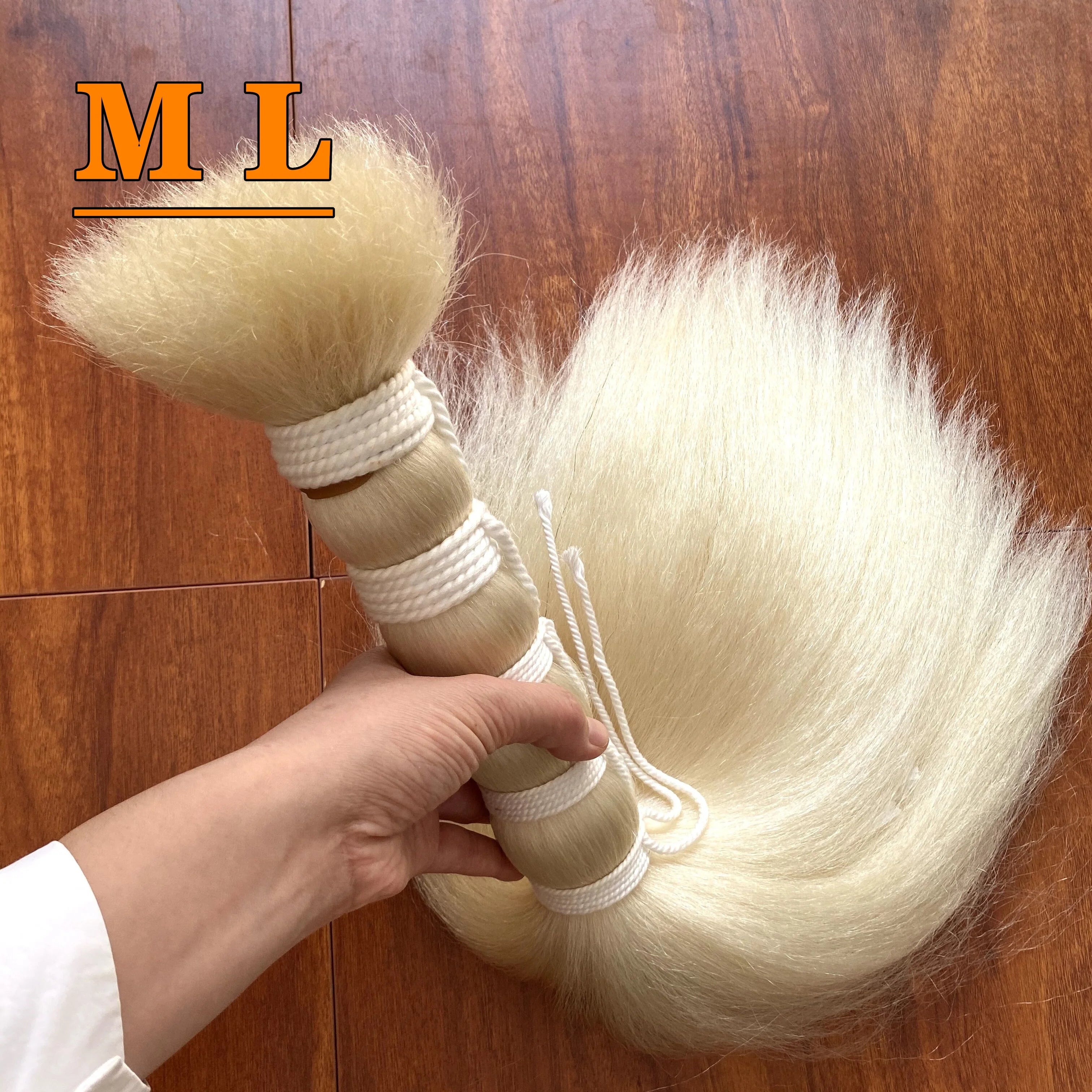 2026 Yak Tail Hair Straight Treatment Yak Hair Bundle White Color 22''-24''