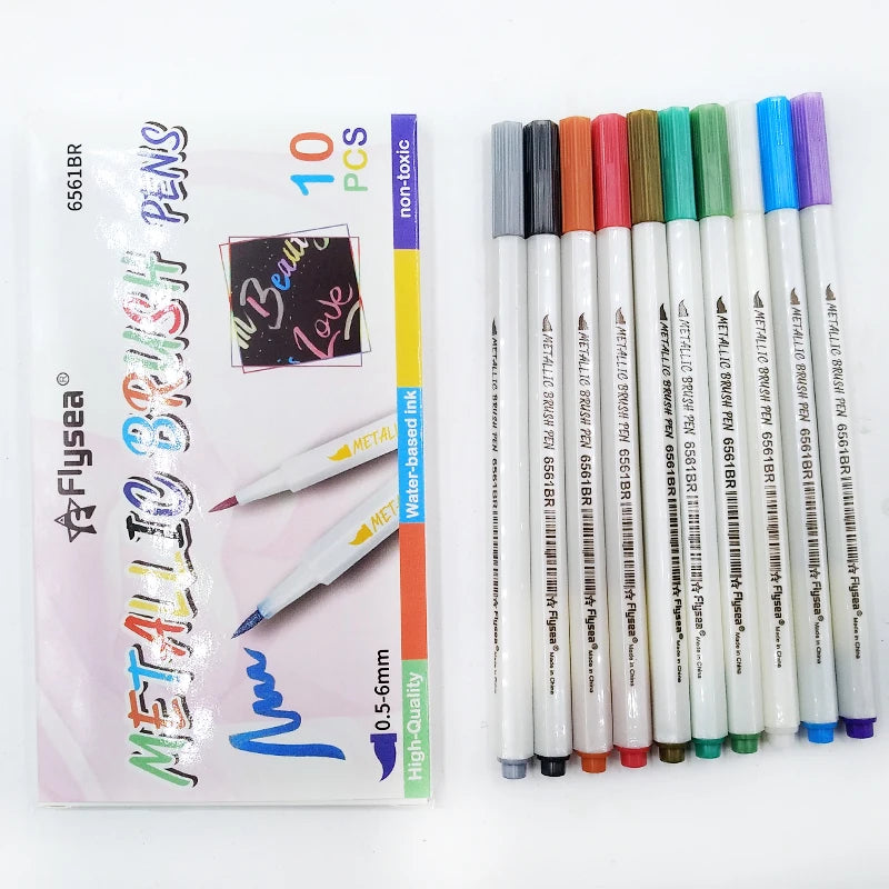 10 Colors Metal Marker Paint Marker DIY Art Album Craft Album Pen Drawing Graffiti Set Pen