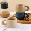 Customize 250ml 8oz Luxury Girl Cute Chubby Breakfast Ceramic Mug Kids Matt Milk Mug With Handle