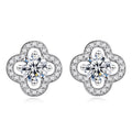 Free Shipping Clover Shape VVS Diamond Moissanite VVS1 1Ct  D Color Wedding Engagement S925 Silver Jewlery Set for Women Ladies