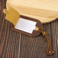 Wholesale Custom Logo Leather Travel Tags Soft Waterproof Genuine Leather Luggage Tag Travel for Father's Day Gift