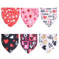 Wholesale Valentine's Day Pet Bandana Heart Print Triangle Dog Bandana Scarf Pet Accessories