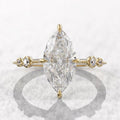 CAOSHI 3A Crystal Marquise Cut Cubic Zirconia Rings for Women Gold Silver Color Fashion Engagement Wedding Finger Ring