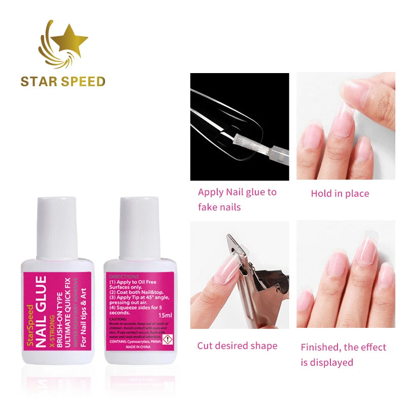 Ready to Ship 15ml Brush on Nail Tips Glue
