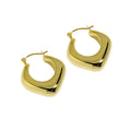 Wholesale Geometric Chunky 925 Silver Hoop Earrings Sterling Silver Jewelry 18k Gold Plated 925 Silver Earrings Women