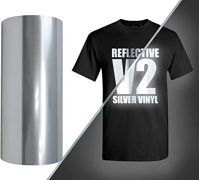 Korean Quality Silver Color HTV Rolls Grey Silver Reflective Heat Transfer Vinyl for T-shirt Logo DIY