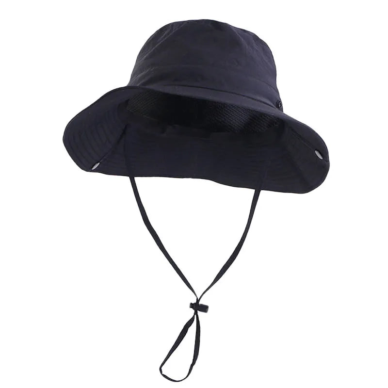 GTOP Wholesale Custom Logo Hair Accessories Breathable Windproof Rope Fisherman Fishing Hats Camping Bonnet Hat for Men Women