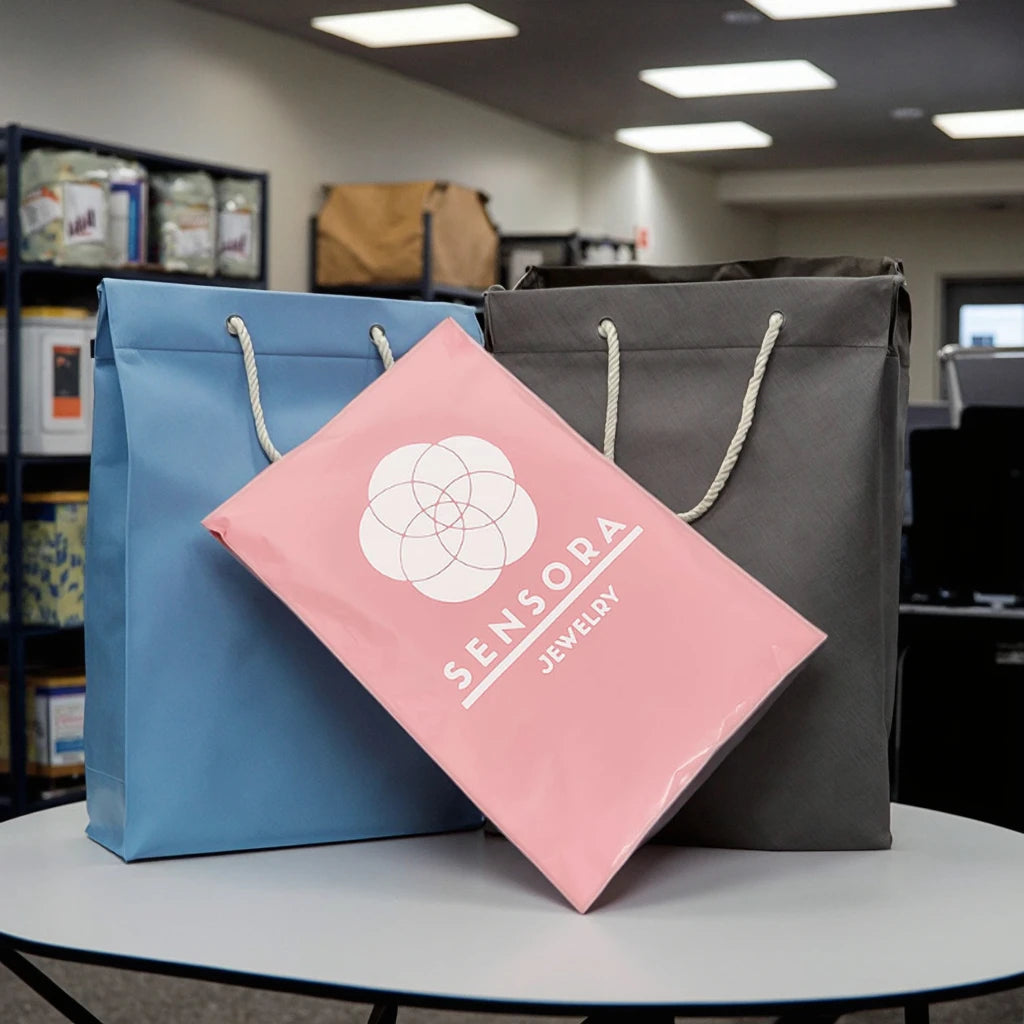 Custom Waterproof for Bags with 2 Mil Thickness for Shoes & Clothing Packaging Custom Logo Printing