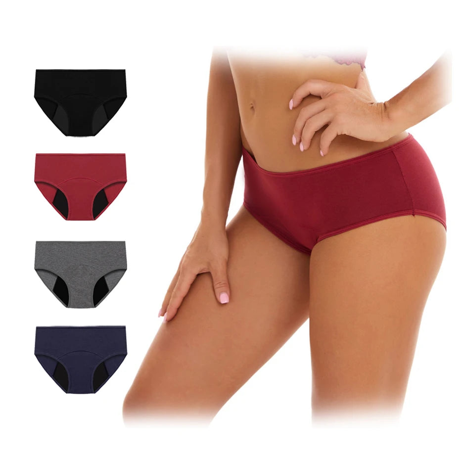 Custom Soft Cotton Panties Leakproof Absorbent Women Hipster Heavy Flow Leak Proof Menstrual Panties