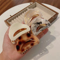 Korean Retro Half Round Hairpin Simple Alloy Acetate Shark Claw Hair Clip Accessory