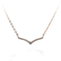 Zircon Choker Necklace V Shape Pendant Fashion Jewelry Necklaces Silver Necklace 925