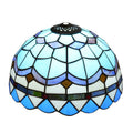 Mediterranean Lamp Shade Replacement OnlyTiffany Stained Glass Blue Lampshades Accessories Fit for Table Lamp Pendant Lights