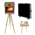 Portable Retro Photobooth Wood Instant DSLR Wedding Vintage Photo Booth Machine with Printer