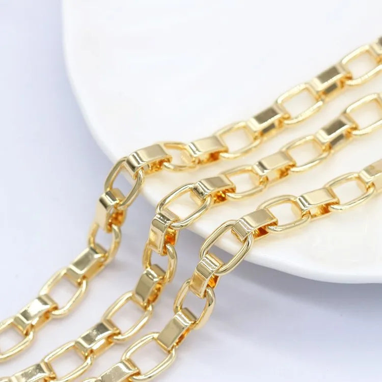 Hot Selling 14K Gold Plated Handmade Large Chain Link Chain for Bracelet Making