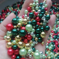 500g DIY Craft Supplies Slime 4/5/6/8/10mm Mixed Size Christmas Plastic Acrylic Pearl Beads