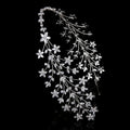 Echsio Crown CZ Headpiece Luxury Women Wedding Party Bridal Hair Accessories Zirconia Leaves  Hair Jewelry BC5718 Diadema Joya