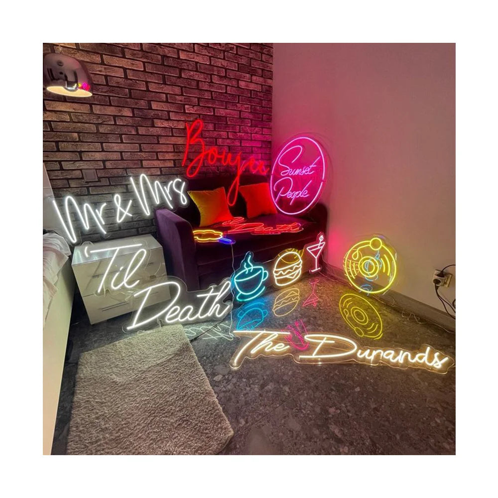 Winbo Custom Led Neon Light for Business Company Logo Will You Marry Me Event Wedding Happy Birthday Open Led Neon Sign