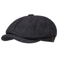 Beret British Retro Hat Literary Fashion Octagonal Hat Herringbone Twill Hat MegaBDM