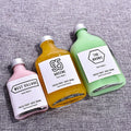 Glass Juicer Bottle Beverage Square Liquor Bottle With Aluminum Cap