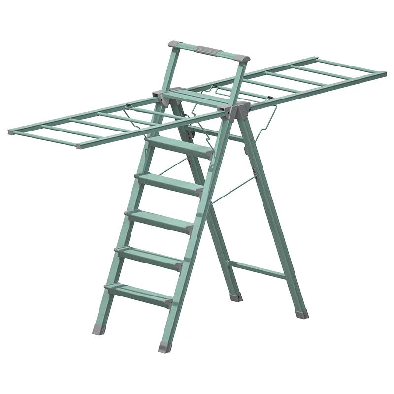 Home Foldable Combination Ladders Multi-Functional Drying Hanger Thickened Aluminum Alloy 5 Steps 150kg Load Capacity CE