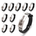 BINSHUO 2022 Wholesale Custom World Soccer Cup Brazil Portugal France Spain Italy National Team Stainless Steel Leather Bracelet