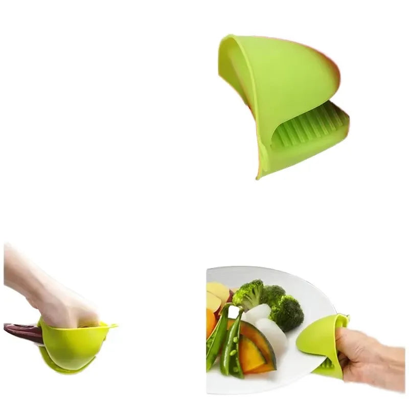 Silicone Mitts Heat Resistant Cooking Pinch Thicken Anti-slip Oven Gloves Kitchen Small Mini Baking Grill BBQ Silicone Gloves