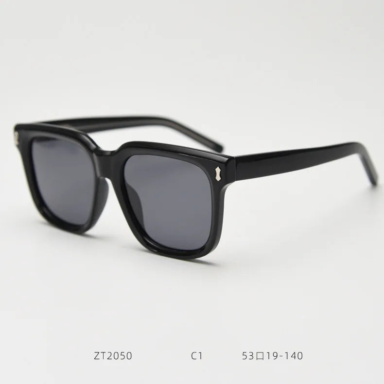 2026 Trend Square Polarized Sunglasses Handmade PC Sun Glasses Fashion Patchwork Shades