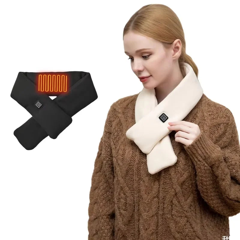 Custom Short Winter Electric Washable Heating Neck Scarf Usb Heating Warm Scarf