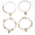 Wholesale Bohemian Beaded Bracelets Stack Crystal Butterfly Pendant Multi Layered Stretch Jewelry for Women