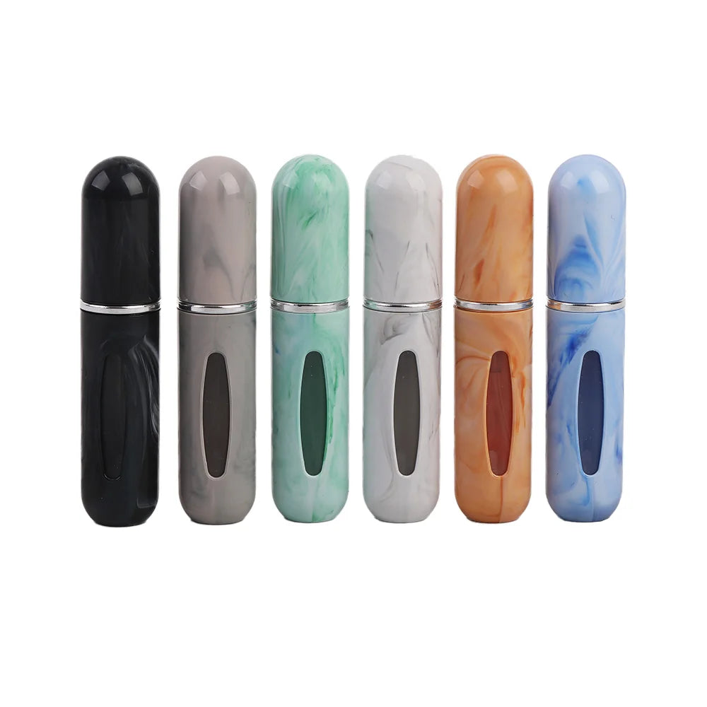 MU E-better Custom Luxury Mini Flat Pocket 5ml Refillable Travel Perfume Cosmetic ABS Pump Sprayer Empty Atomizer for Perfume