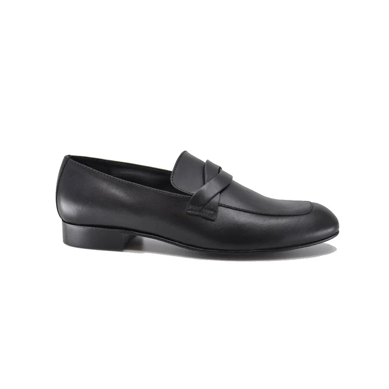 CHOOZII New Arrival Boys Shoes Male Men High End Black Genuine Leather Slip on Loafers