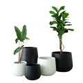 Nordic Simple Style Large Cement Fiberglass Concrete Flower Pot with Drain Hole for Home Garden Decor
