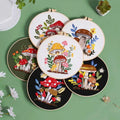 Pretty DIY Punch Needle Embroidery Kit with Cotton Threads and Hoops Customized Size Handmade Folk Art